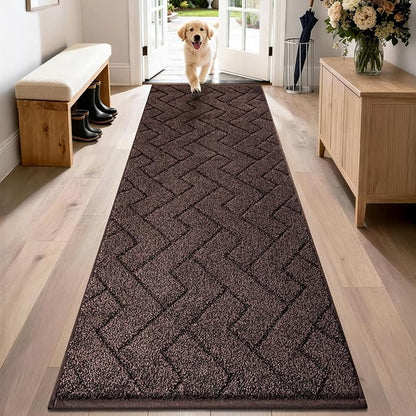 PURRUGS Dirt Trapping Door Mat 24" x 84", Non-Slip Machine Washable Entry Rug by PURRUGS