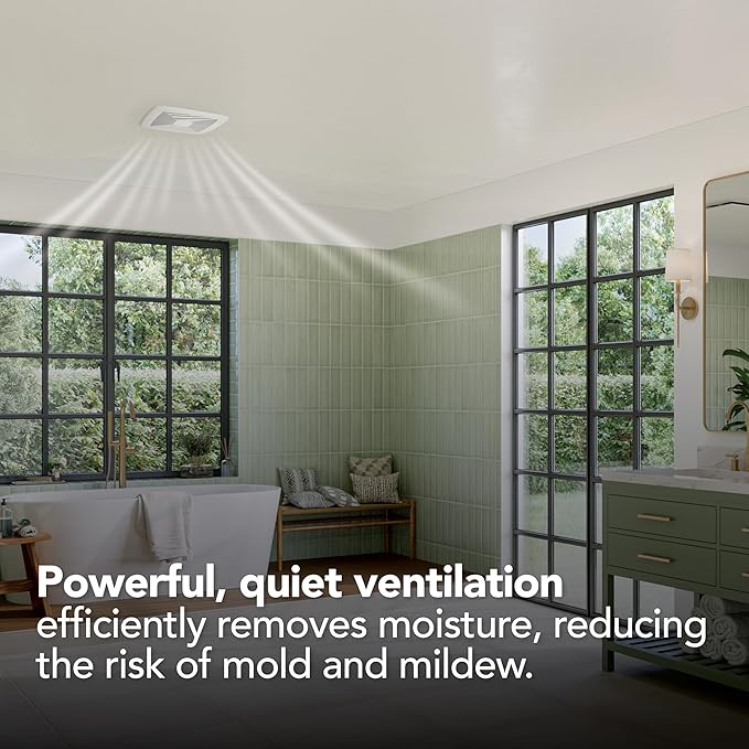 QT Series Very Quiet 110 CFM Ceiling Bathroom Exhaust Fan, .4 Sones, ENERGY - Image 5