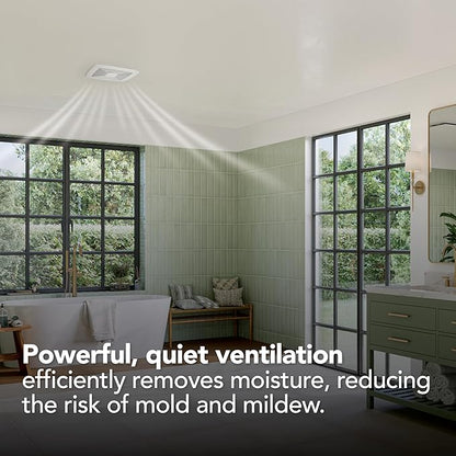 QT Series Very Quiet 110 CFM Ceiling Bathroom Exhaust Fan, .4 Sones, ENERGY - Image 5
