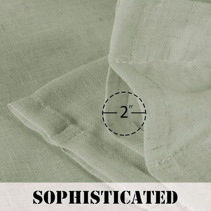 H.VERSAILTEX Sage Linen Curtains 108 Inches Long - Image 3