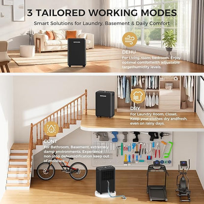 2000 Sq.Ft Dehumidifier for Basement, 30 Pints Portable Dehumidifier for Home - Image 5