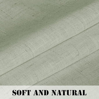 H.VERSAILTEX Sage Linen Curtains 108 Inches Long - Image 5