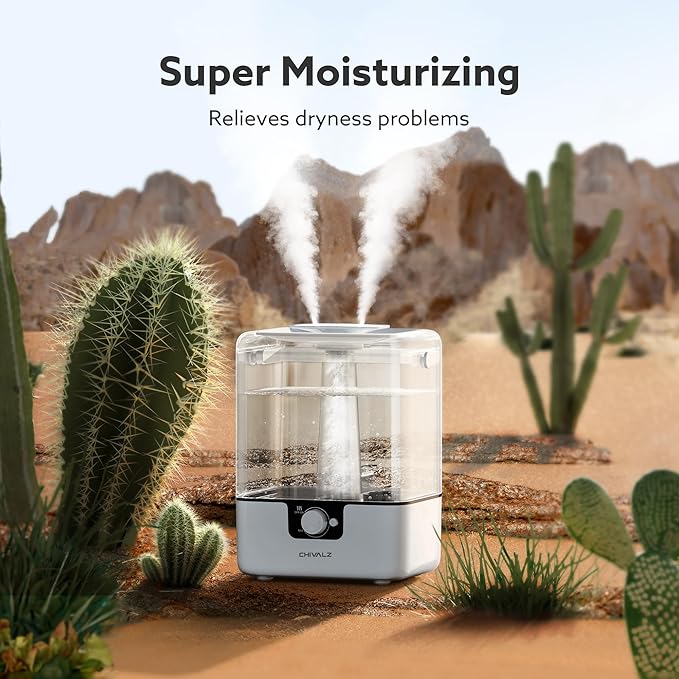 CHIVALZ Humidifiers for Bedroom Large Room Home, 6L Cool Mist Humidifier for - Image 6
