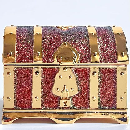 Retro Jewelry Box Arched Vintage Rectangular Metal Chest Necklace Ring Earrings - Image 4