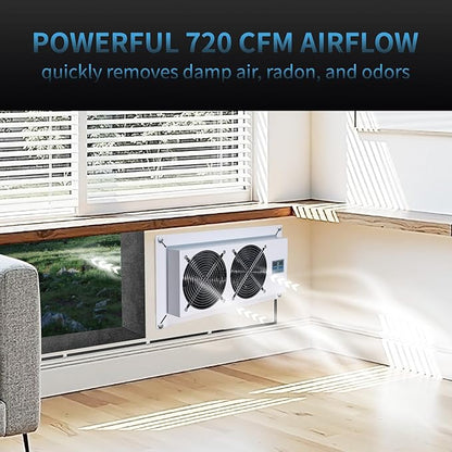 720 CFM Crawlspace Vent Fan, - Image 3
