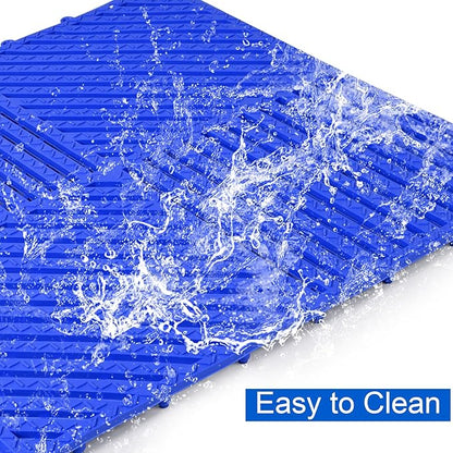 MYFAMIREA Modular Interlocking Cushion 12 Pack 11.8" x 11.8" Rubber Floor Tiles - Image 5