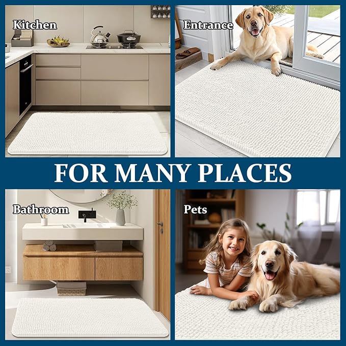 OLANLY Dog Door Mat for Muddy Paws 59x24, Absorbs Moisture and Dirt, Absorbent - Image 8