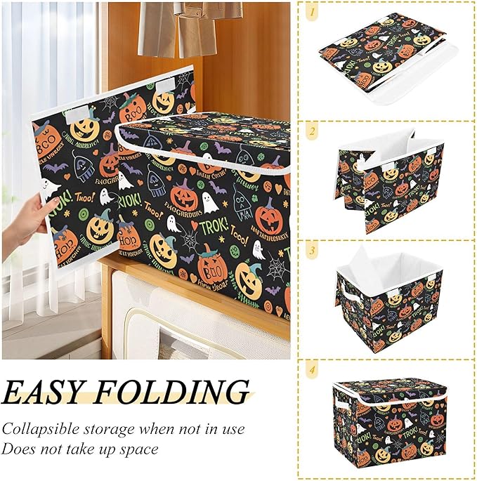 xigua Halloween Ghost Pumpkin Ghosts Storage Bins - Image 4