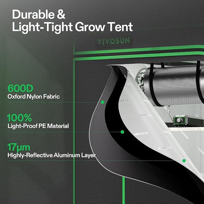 VIVOSUN Grow Tent Kit, 2.7 × 2.7ft Complete Grow System, WiFi-Controlled Grow - Image 6