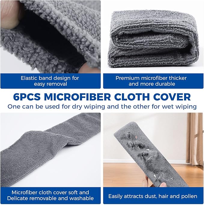 6pcs Dusters Replacement Cloth Retractable Gap Dust Cleaner Cloths, Reusable - Image 3
