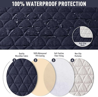 TAOCOCO 100% Waterproof Loveseat Recliner Couch Sofa Covers - Image 4