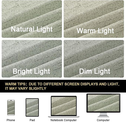 PrinceDeco Blackout Curtains 108 Inches Long 2 Panels 100% Blackout Linen - Image 8