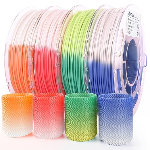 AMOLEN 3D Printer Filament Bundle, Temp Change PLA Filament 1.75mm Bundle by AMOLEN