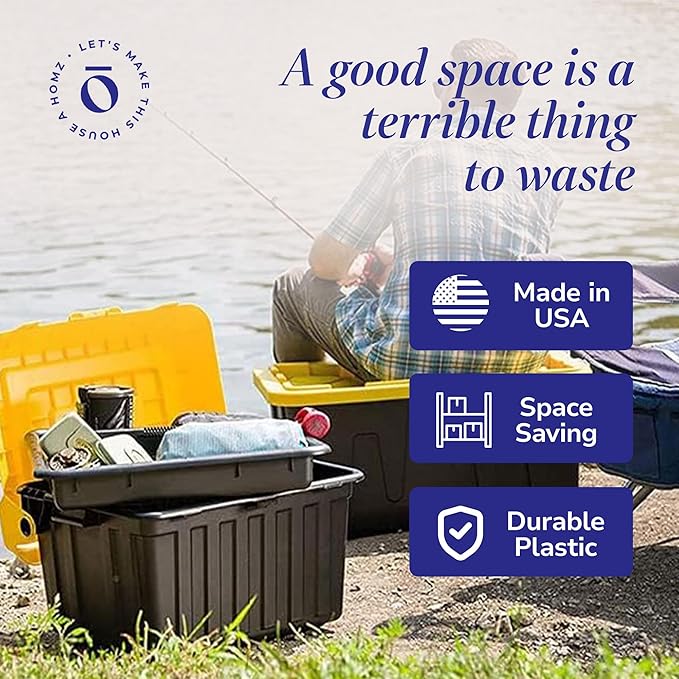 HOMZ 2-Pack Durabilt Tote, Heavy Duty Plastic Storage Bins - Image 6