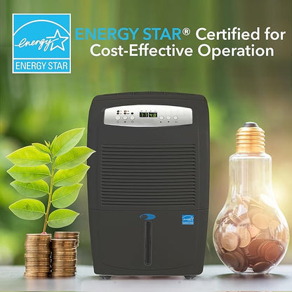 Whynter 50 Energy Star Pint High Capacity up to 4000 sq ft Gray Portable - Image 2