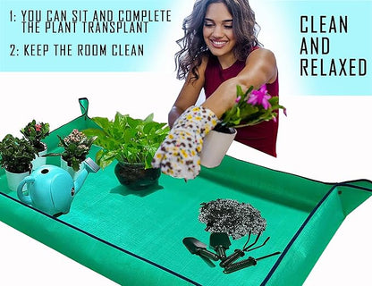 BIUWING Extra Large Plant Repotting Mat, Thickened Waterproof - Image 5
