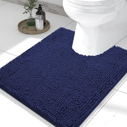 Smiry Luxury Chenille Toilet Rugs U-Shaped 24x20, Soft Absorbent Non-Slip by Smiry
