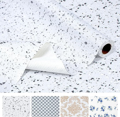 RAY STAR 18 Inch x 48 Inch Shelf Liner, Non Adhesive Marble White Cabinet Liner by RAYSTAR