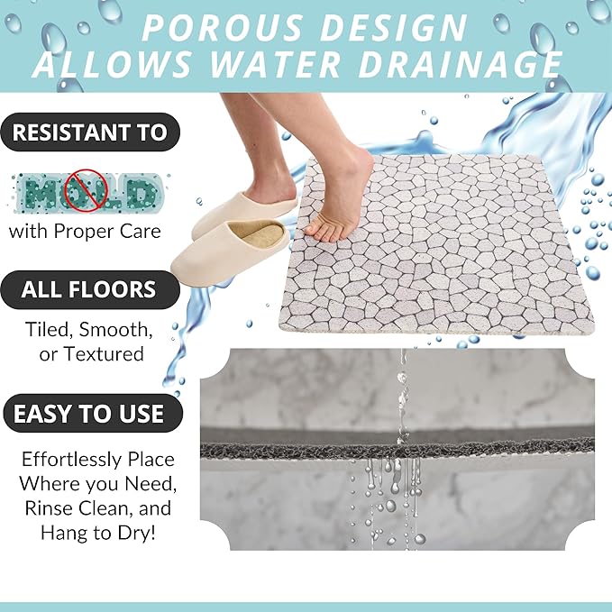 Enkosi Loofah Shower Mat Non-Slip - Image 4