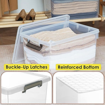 Citylife 48 QT 6 Packs Plastic Storage Bins - Image 8
