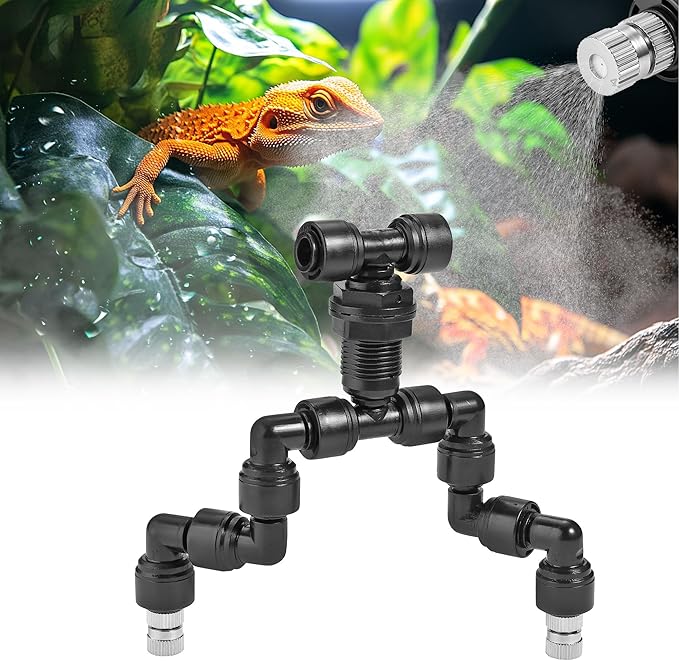CozyCabin Double Reptile Mister Nozzles, 1/4'' Reptile Misting Spray Nozzle 360 - Image 7