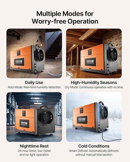 VEVOR 156 Pints Commercial Dehumidifier - Image 4