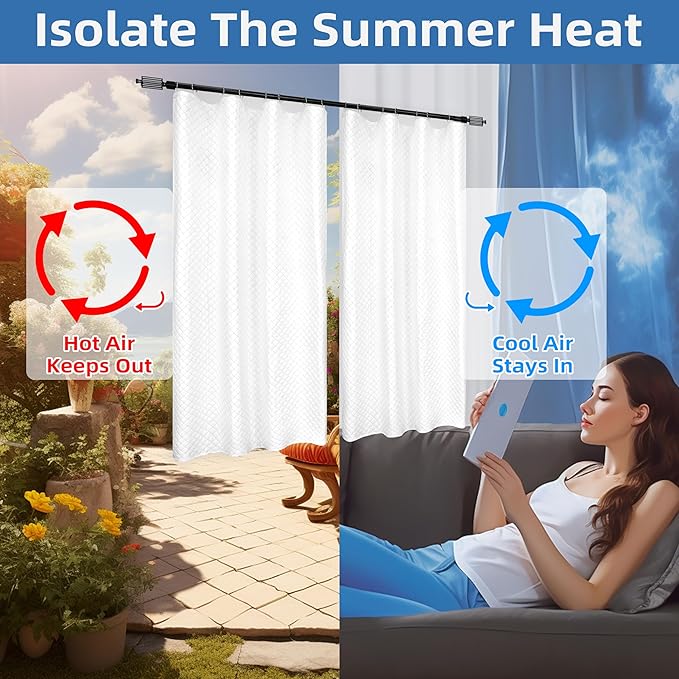 DriftAway Soundproof Thermal Insulated Quilted Curtain Liners - Image 8
