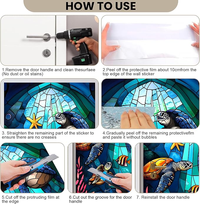 3D Door Stickers, Peel and Stick Vinyl Wallpaper, Self-Adhesive Mural Door Cover - Image 5