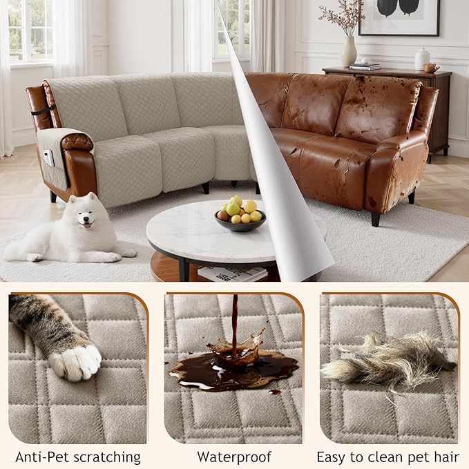 Arfntevss Waterproof Recliner Sectional Couch Covers - Image 6