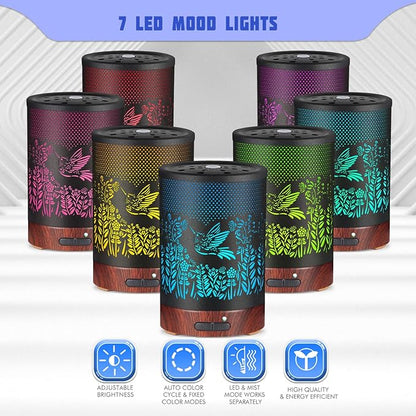 Metal Essential Oils Diffuser 150ML Aromatherapy Diffuser Cool Mist Humidifier - Image 2