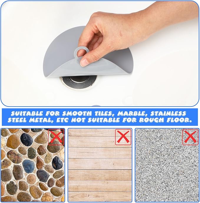 Yinkin 6 Pcs Drain Covers to Keep Bugs Out Silicone Shower Floor Tub Stoppers - Image 4