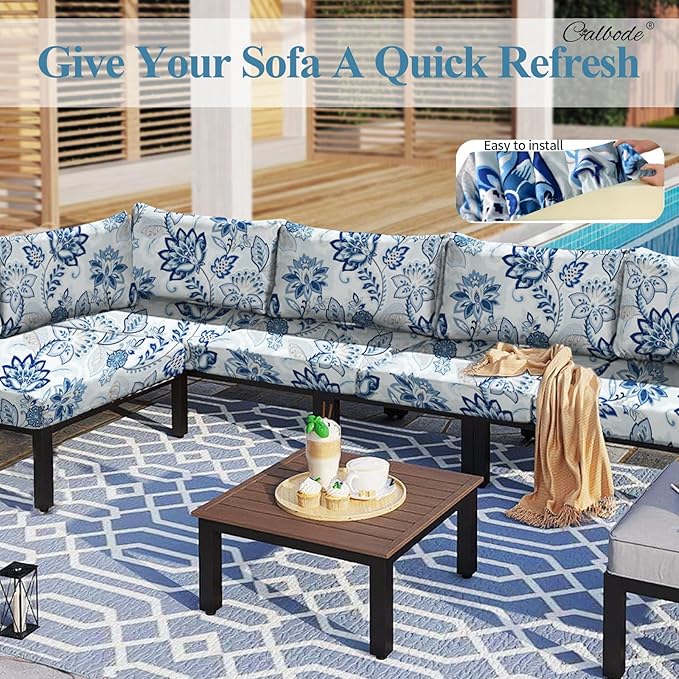 12pcs Floral Printed Stretchy Sofa Cushion Covers - Image 7