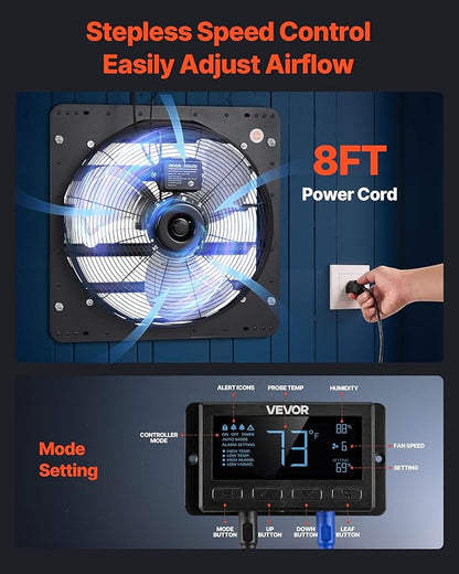 VEVOR 20 inch Exhaust Fan, Wall Mounted Attic Fan - Image 6