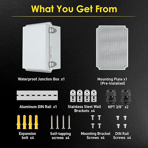 Waterproof Electrical Junction Box, IP67 Plastic Weatherproof Electrical - Image 5