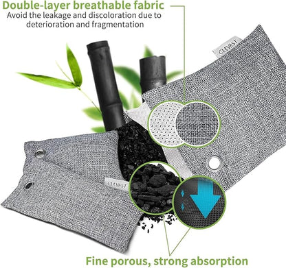 CLEVAST 16 Pack Activated Bamboo Charcoal Air Purifying Bags, Natural Fresh - Image 8