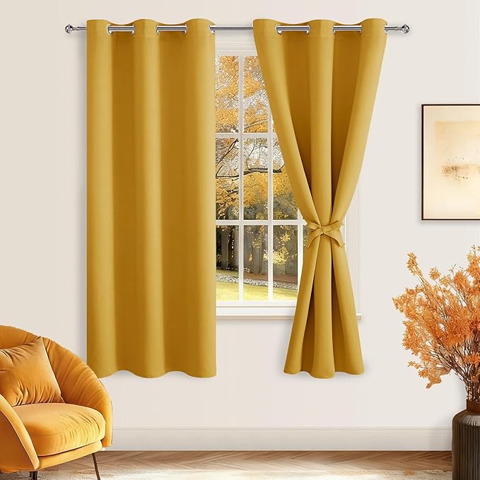 Hiasan Blackout Curtains for Bedroom, 38 x 63 Inches Length - Image 2