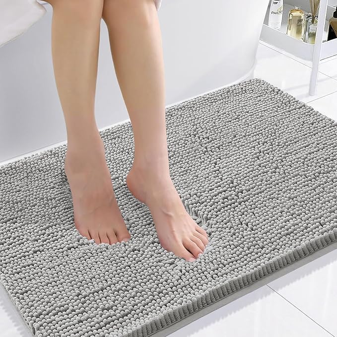 Smiry Luxury Chenille Bathroom Rugs 36x24, Extra Soft and Absorbent Shaggy Bath by Smiry