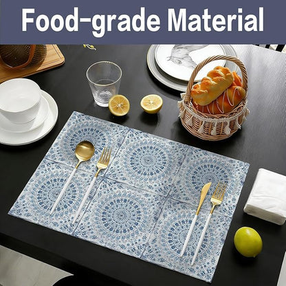 Drawer and Shelf Liner for Kitchen Cabinets Non-Adhesive Waterproof Boho Shelf - Image 8