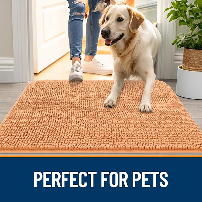 OLANLY Dog Door Mat for Muddy Paws 36x24, Absorbs Moisture and Dirt, Absorbent - Image 6
