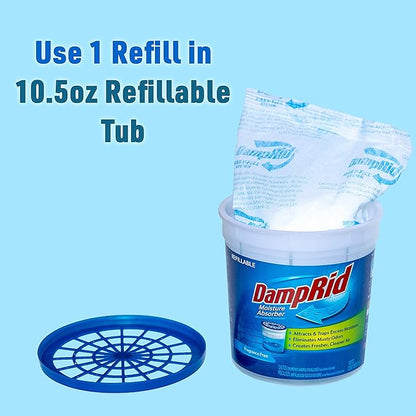 DampRid - Fragrance Free Moisture Absorber 10.5 oz. Easy Fill Refill Packs - 4 - Image 5