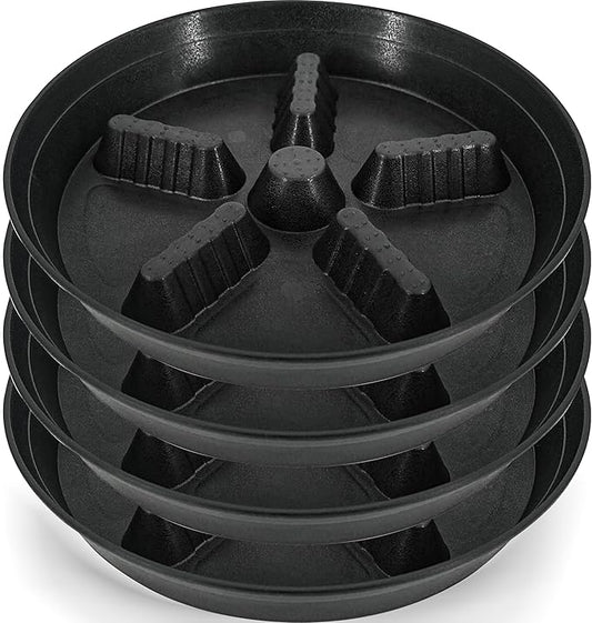 4 Pack Plant Saucer 14 inch, Plastic Plant Saucers by Unknown