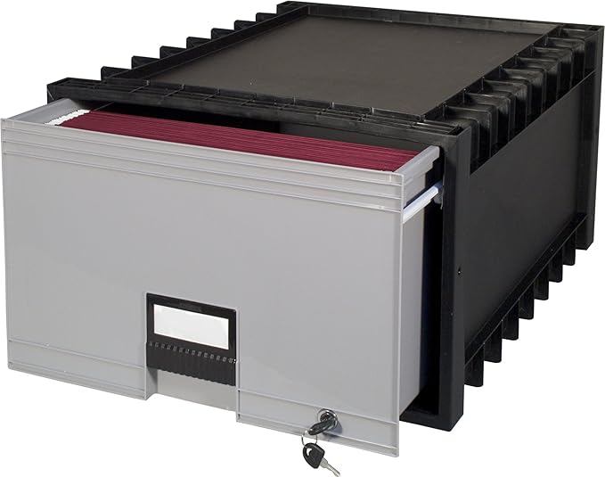 Storex 24-Inch Archive Locking Storage Box by Storex