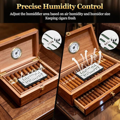 High-end Cigar Humidifier, Rectangular Cigar Humidifier Regulator - Image 3