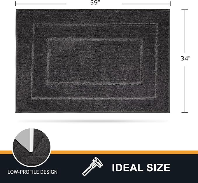 PURRUGS Dirt Trapping Door Mat 34" x 59", Non-Slip/Skid Machine Washable - Image 2