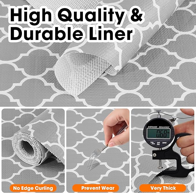 Shelf Liner for Kitchen Cabinets Non-Adhesive 12in X 10FT Cabinet Liners for - Image 5
