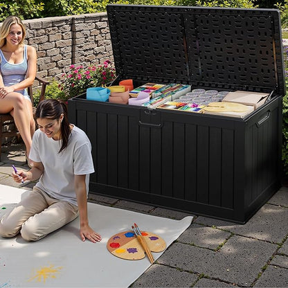 JUMMICO 250 Gallon Outdoor Resin Deck Box - Image 6