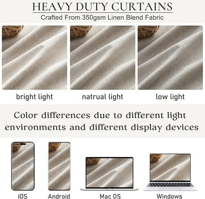90 Inch Blackout Curtains for Living Room Thermal Noise Reduction Sliding Door - Image 5