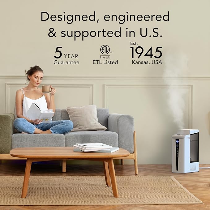 Vornado MISTIC 8 Whole Room Ultrasonic Humidifier, Aromatherapy, 2-Gallon Tank - Image 9