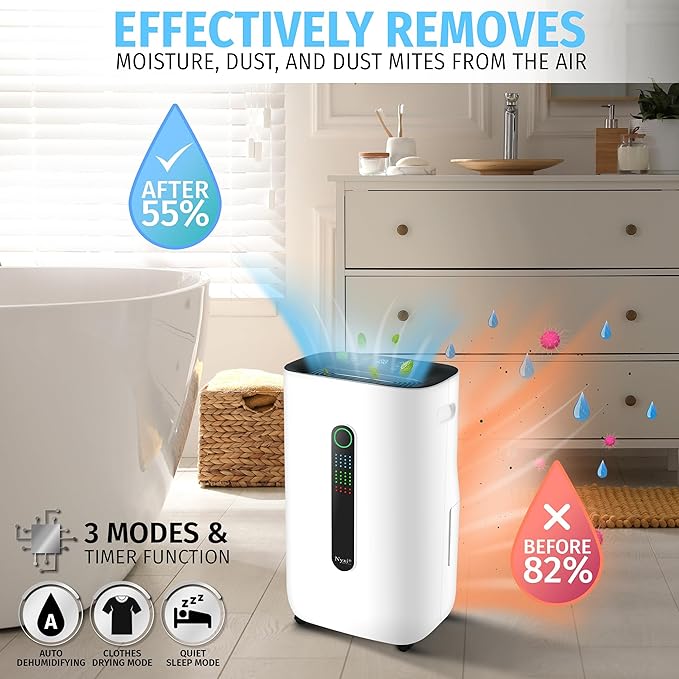 Nyxi 4, 500 Sqft / 50 Pints Compressor Dehumidifier, Smart Digital Humidity - Image 4