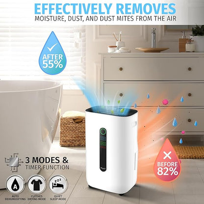 Nyxi 4, 500 Sqft / 50 Pints Compressor Dehumidifier, Smart Digital Humidity - Image 4